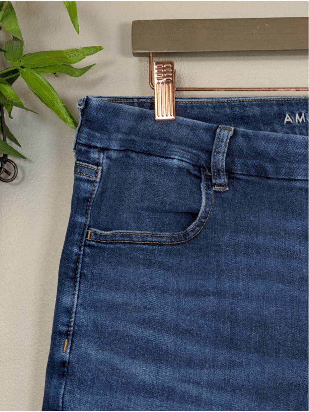 American Eagle 18 Curvy Hi Rise Skinny Jegging Jeans Next Level Stretch Dark - Picture 2 of 12